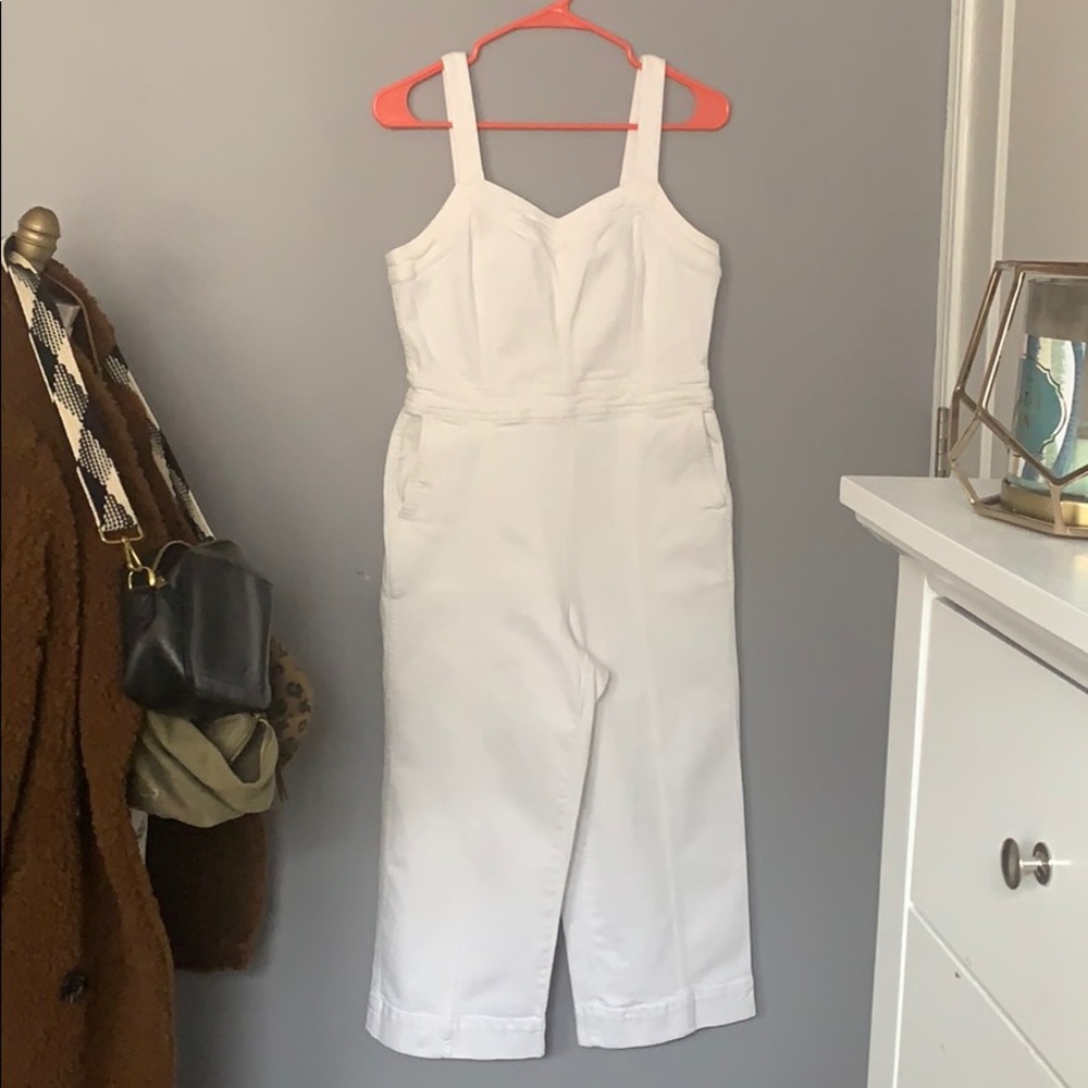 Madewell Denim Jumpsuit in White